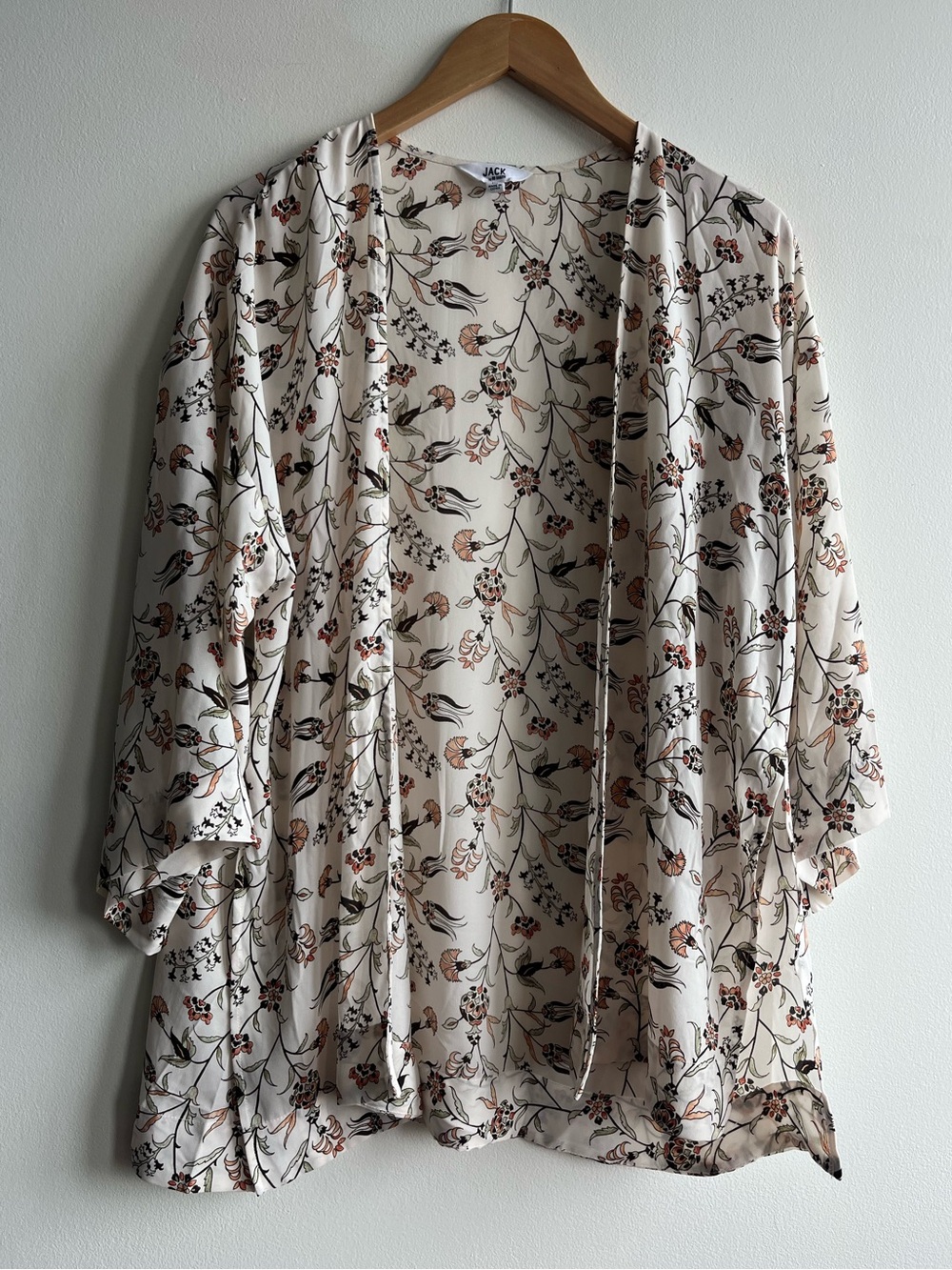 BB Dakota Floral Kimono Boho Open Lightweight Duster Festival Oversized M